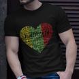 Juneteenth Celebrate Heart Black History Unisex T-Shirt Gifts for Him