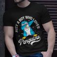 Just A Boy Who Loves Penguins Lover Kids Boys Penguin Unisex T-Shirt Gifts for Him