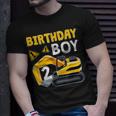 Kids 2 Years Old Boy 2Nd Birthday Gift Boy Toddler Excavator Unisex T-Shirt Gifts for Him