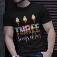 Kids Three Scoops Of Fun Birthday Ice Cream Unisex T-Shirt Gifts for Him