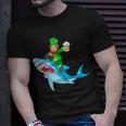 Leprechaun Riding Shark St Patricks Day Unisex T-Shirt Gifts for Him