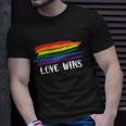 Love Wins Lgbt Gay Pride Lesbian Bisexual Ally Quote V2 Unisex T-Shirt Gifts for Him