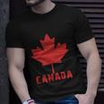 Maple Leaf Canadian Flag Happy Canada Day Unisex T-Shirt Gifts for Him