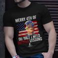 Merry 4Th Of July Biden Bike Bicycle Falls Off Funny Unisex T-Shirt Gifts for Him