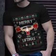 Merry Liftmas Ugly Christmas Unisex T-Shirt Gifts for Him