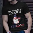 My Favorite Color Is Freedom 4Th Of July Gnome Usa Flag Graphic Plus Size Shirt Unisex T-Shirt Gifts for Him