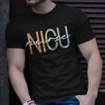 Nicu Nurse Icu Neonatal Boho Rainbow Team Tiny Humans Retro V3 Unisex T-Shirt Gifts for Him