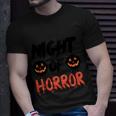 Night Of Horror Pumpkin Halloween Quote Unisex T-Shirt Gifts for Him
