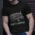 Party Animal Hippo Birthday Gift Funny Hippo Birthday Gift Unisex T-Shirt Gifts for Him