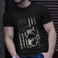 Patriotic German Shepherd American Flag Dog Lover Gift Funny Gift Unisex T-Shirt Gifts for Him