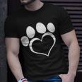 Paw Love Dog Lover Paw Print Heart Cute Dog Mom For T-shirt Gifts for Him