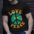 Peace Sign Love 60S 70S Tie Dye Hippie Halloween Costume V9 Unisex T-Shirt Gifts for Him