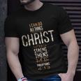 Philippians Bible Quote Cross Unisex T-Shirt Gifts for Him