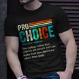 Pro Choice Definition Feminist Womens Rights Retro Vintage Unisex T-Shirt Gifts for Him