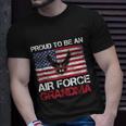 Proud Air Force Grandma Funny American Flag V2 Unisex T-Shirt Gifts for Him