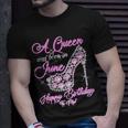 A Queen Was Born In June Fancy Birthday T-Shirt Gifts for Him