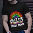 Make The Rainbow Godly Again Lgbt Flag Gay Pride T-shirt Gifts for Him