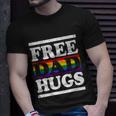 Rainbow Proud Lgbt Fathers Day Free Dad Hugs Gift Unisex T-Shirt Gifts for Him