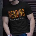 Reading Teacher Leopard Cute Fall Autumn Thanksgiving T-shirt Gifts for Him