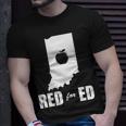 Red For Ed Indiana Teachers Apple Unisex T-Shirt Gifts for Him