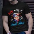 Red White And Moo 4Th Of July Cow Usa Flag Farmer Patriotic V2 Unisex T-Shirt Gifts for Him