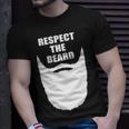 Respect The Beard Funny Bearded Tshirt Unisex T-Shirt Gifts for Him