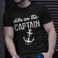 Retro Anchor Vintage Dibs On The Captain Captain Wife T-shirt Gifts for Him