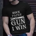 Rock Paper Gun I Win Tshirt Unisex T-Shirt Gifts for Him
