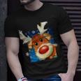 Rudolph Red Nose - Reindeer Closeup Christmas Tshirt Unisex T-Shirt Gifts for Him