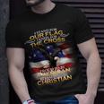 I Stand For Our Flag Kneel For The Cross Proud American Christian T-shirt Gifts for Him