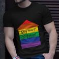 Stay Home Stay Proud Lgbt Gay Pride Lesbian Bisexual Ally Quote Unisex T-Shirt Gifts for Him