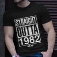 Straight Outta 1982 40 Af Funny Retro 40Th Birthday Gag Gift Tshirt Unisex T-Shirt Gifts for Him