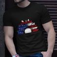Sunflower American Flag 4Th Of July Independence Day Patriotic V2 Unisex T-Shirt Gifts for Him