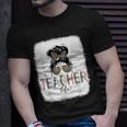 Teacher Life Bleached Teacher Life Royal Messy Bun T-shirt Gifts for Him