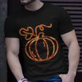 Thanksgiving Halloween Pumpkin Fall Autumn Plaid T-Shirt Gifts for Him