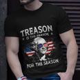 Treason Is The Reason For The Season 4Th Of July Usa Flag Unisex T-Shirt Gifts for Him