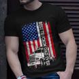 Trucker Trucker Best Truckin Dad Ever Usa Flag Driver Fathers Day _ Unisex T-Shirt Gifts for Him