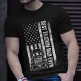 Trucker Trucker Best Truckin Dad Ever Usa Flag Driver Fathers Day_ Unisex T-Shirt Gifts for Him