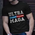 Ultra Mega Patriotic Trump 2024 Republicans American Flag Cute Gift Unisex T-Shirt Gifts for Him