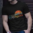 Vintage Colorado Retro Colors Sun Mountains Unisex T-Shirt Gifts for Him