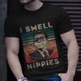 Vintage Distressed Retro Reagan President I Smell Hippies Unisex T-Shirt Gifts for Him