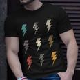 Vintage Thunder Leopard Zebra Animal Print Lightning Bolt T-shirt Gifts for Him
