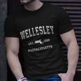 Wellesley Massachusetts Ma Vintage Athletic Sports Design Gift Unisex T-Shirt Gifts for Him