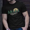 Wilton Ct Vintage Throwback Tee Retro 70S Design Unisex T-Shirt Gifts for Him