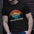 Wings Are For Fairies Funny Helicopter Pilot Retro Vintage Unisex T-Shirt Gifts for Him