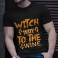 Witch Way To The Wine Halloween Quote Unisex T-Shirt Gifts for Him