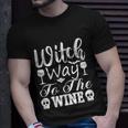 Witch Way To The Wine Halloween Quote V5 Unisex T-Shirt Gifts for Him