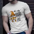 Fall Oh My Gourd I Love Fall Gnomes Men Women T-shirt Graphic Print Casual Unisex Tee