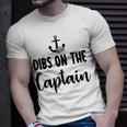 Captain Wife Dibs On The Captain Quote Anchor Sailing V2 T-shirt Gifts for Him