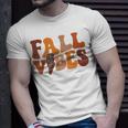 Fall Vibe Vintage Groovy Fall Season Retro Leopard T-shirt Gifts for Him